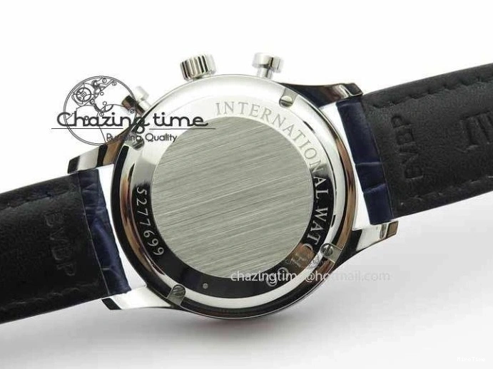 MIROTIME 0328 Portuguese IW3714 Diam ZF V2 1:1 Best Edition White Dial Blue Makers On Blue Leather Strap A79350 (Slim Movement) Stylish 7248